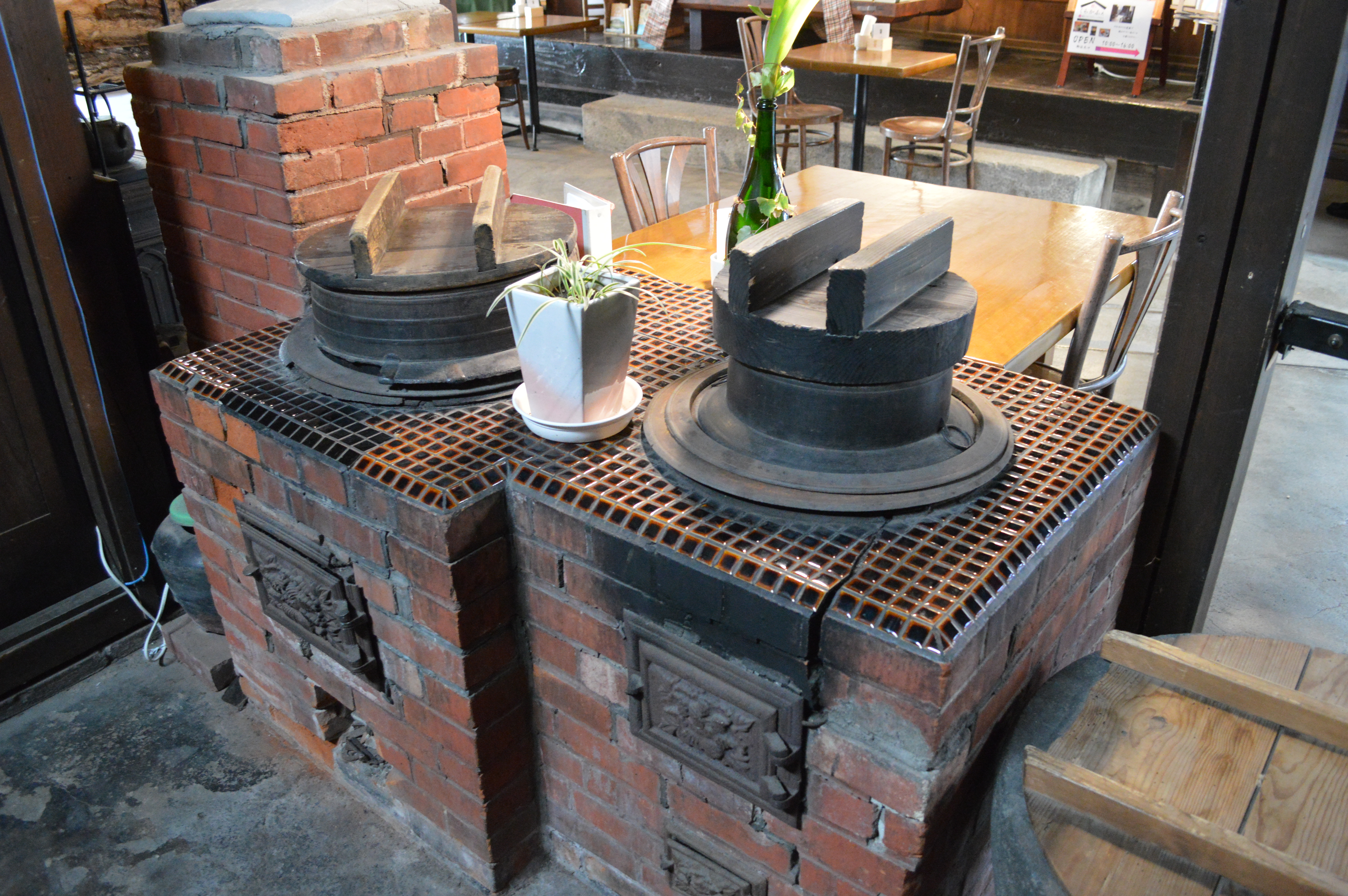 Don't miss the traditional wood-fired cooker which is just beyond the tasting area.