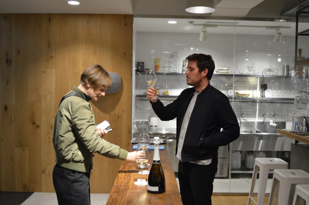 This is Mary Holland, journalist for Food & Wine and Monocle, with her husband at MGVs Winery.