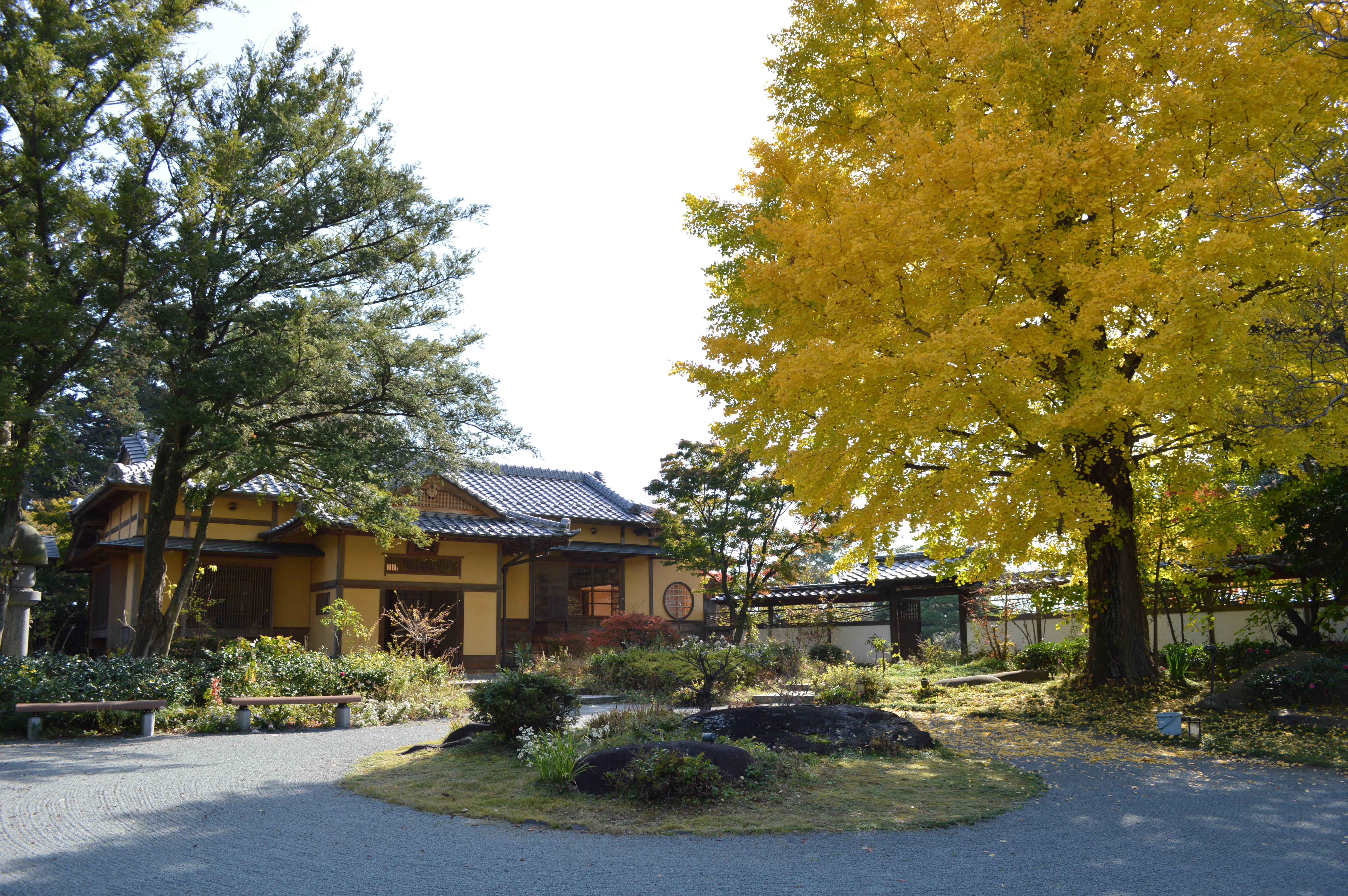 The entrance to the main house