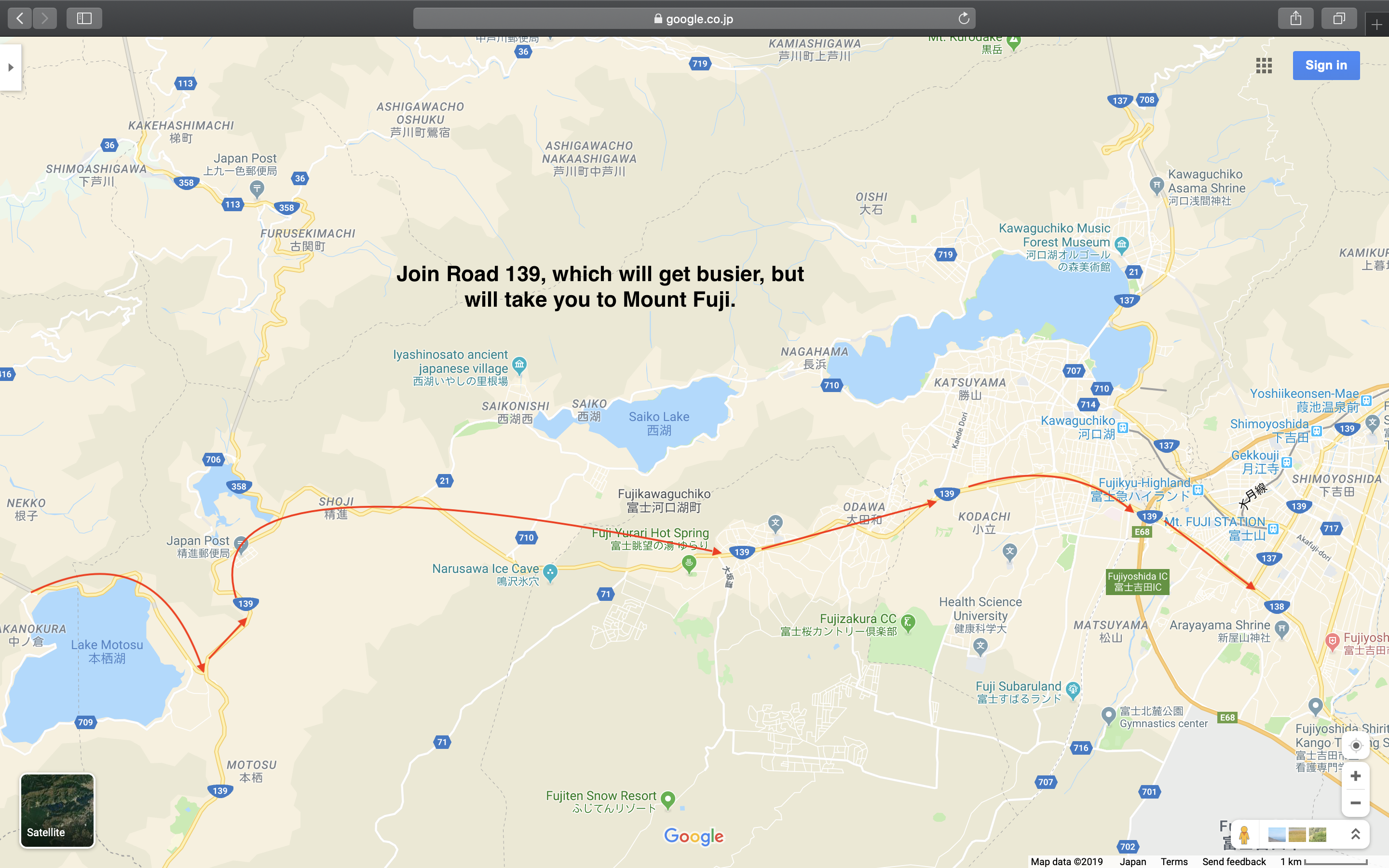 Map 10: Nagano to Mount Fuji Area