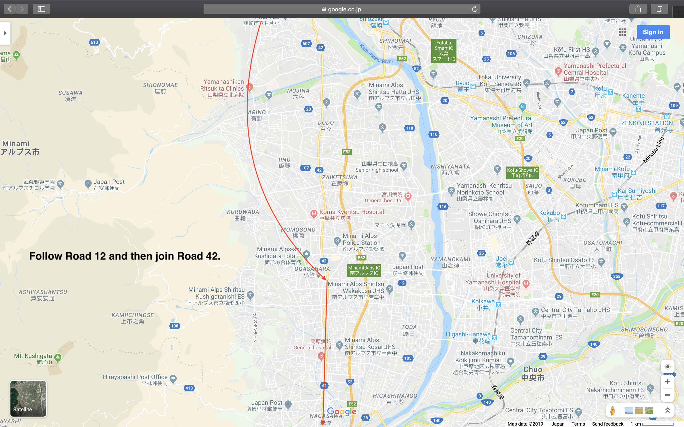 Map 5: Nagano to Mount Fuji Area