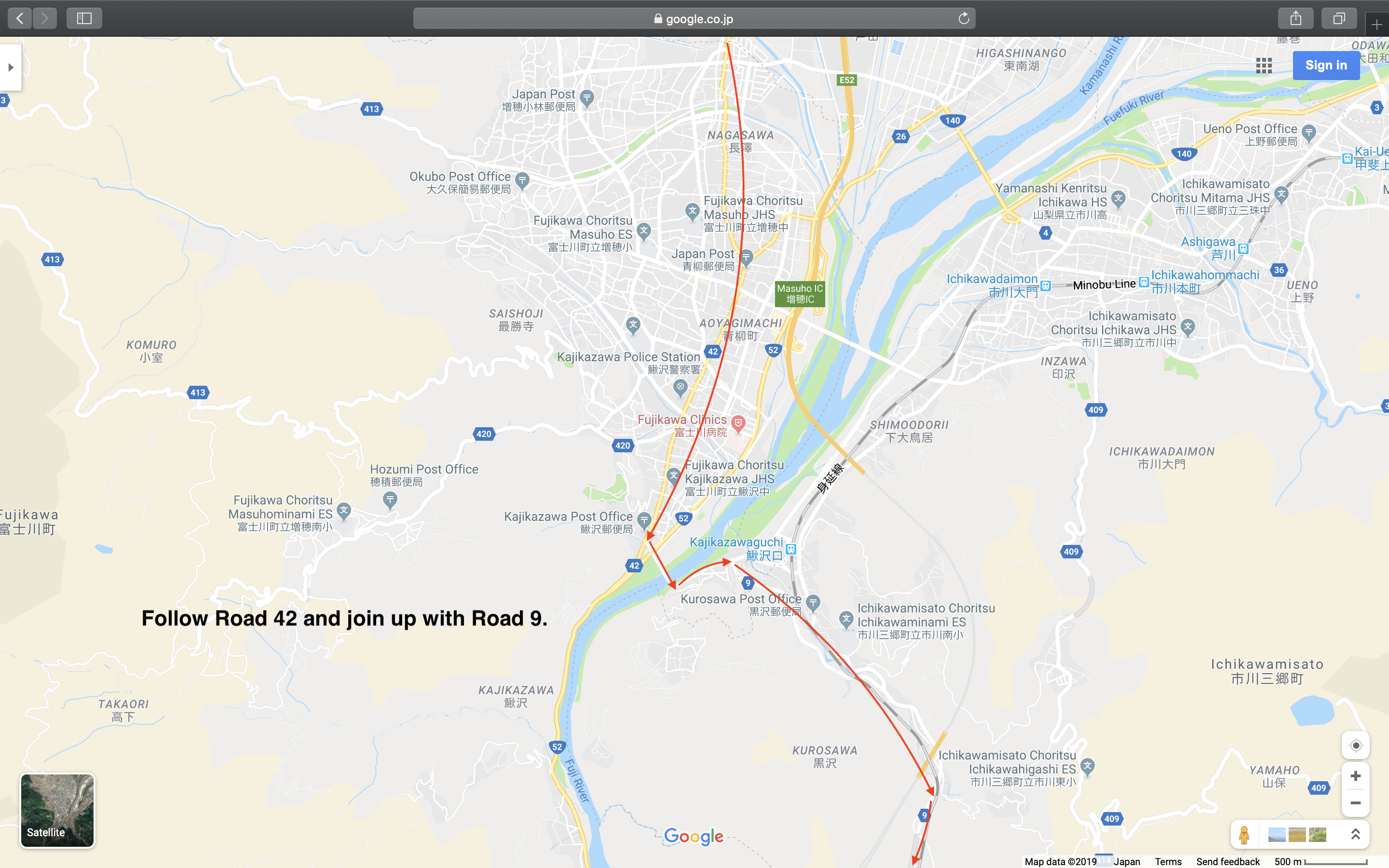Map 6: Nagano to Mount Fuji Area