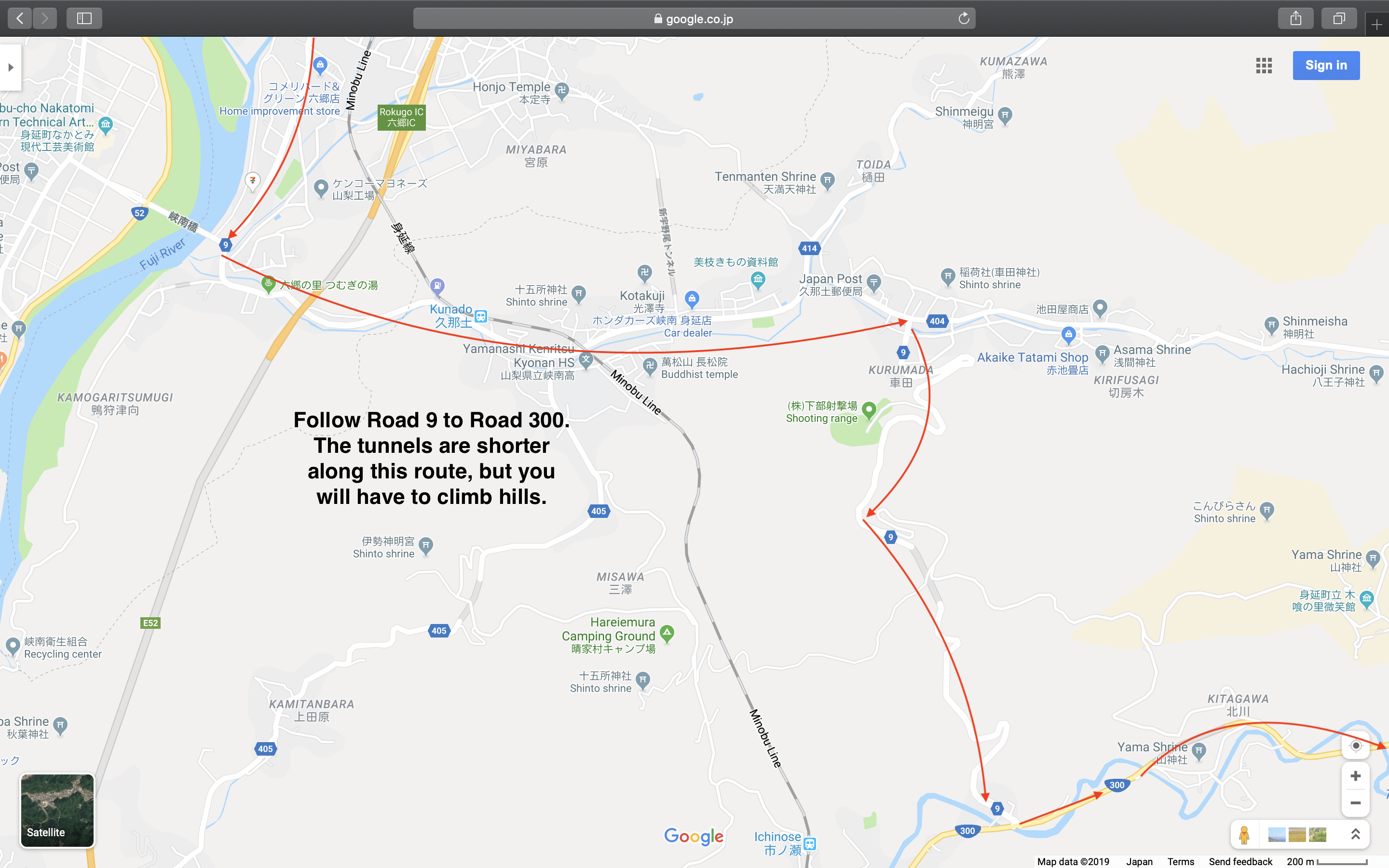 Map 8: Nagano to Mount Fuji Area